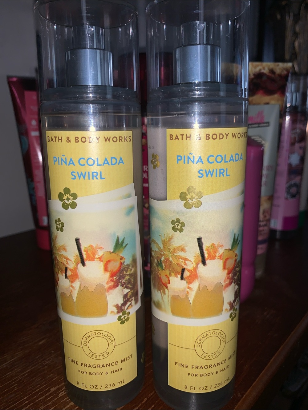 Bath & Body Works Piña Colada Swirl Fine Fragrance Mist - Yellow